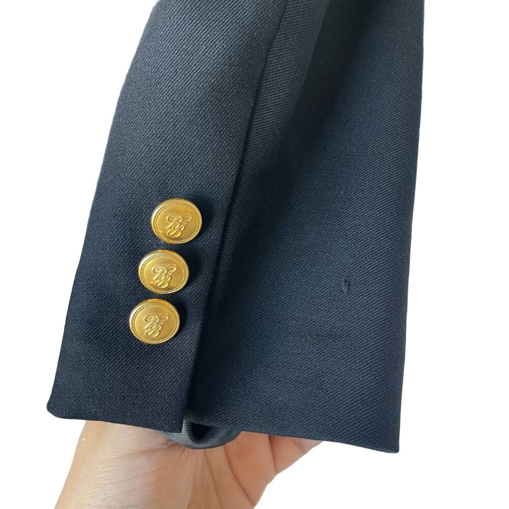 Brooks Brothers Men’s Brooksease Black Wool Blazer Gold Buttons Size 45R - Picture 6 of 16